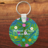 Abstrakt Little Daisy Garden Schlüsselanhänger (Vorderseite)