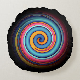 Abstrakt Lollipop Rundes Kissen