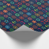 Abstrakt, lustig, Formen, Retro Geschenkpapier (Ecke)