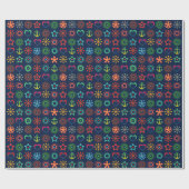 Abstrakt, lustig, Formen, Retro Geschenkpapier (Flach)
