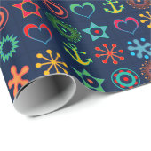 Abstrakt, lustig, Formen, Retro Geschenkpapier (Rolleneckpunkt)