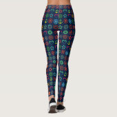 Abstrakt, lustig, Formen, Retro Leggings (Rückseite)