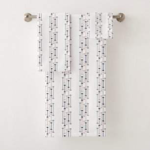 Abstrakt Luxury Geometric Modedesign Badhandtuch Set