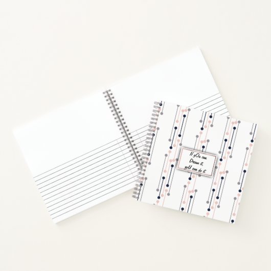 Abstrakt Luxury Geometric Modedesign Notizblock (Innenseite)