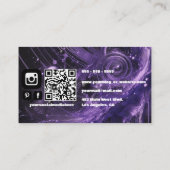Abstrakt Luxury Glam Lila Beauty Consultant Visitenkarte (Rückseite)