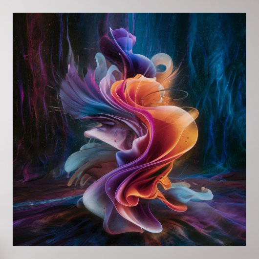 Abstrakt Luxus Hochzeitsgeschenk für verheiratete  Poster (Vorne)