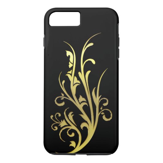 Abstrakt Luxus Imitate Gold Blume Case-Mate iPhone Hülle (Rückseite)