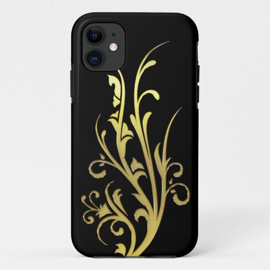 Abstrakt Luxus Imitate Gold Blume Case-Mate iPhone Hülle (Rückseite)