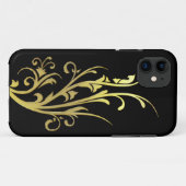 Abstrakt Luxus Imitate Gold Blume Case-Mate iPhone Hülle (Rückseite (Horizontal))