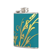 Abstrakt Luxus Imitate Gold Blume Flachmann (Links)