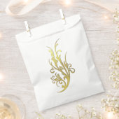 Abstrakt Luxus Imitate Gold Blume Geschenktütchen (Ausgeschnitten)