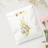 Abstrakt Luxus Imitate Gold Blume Geschenktütchen (Versiegelt)