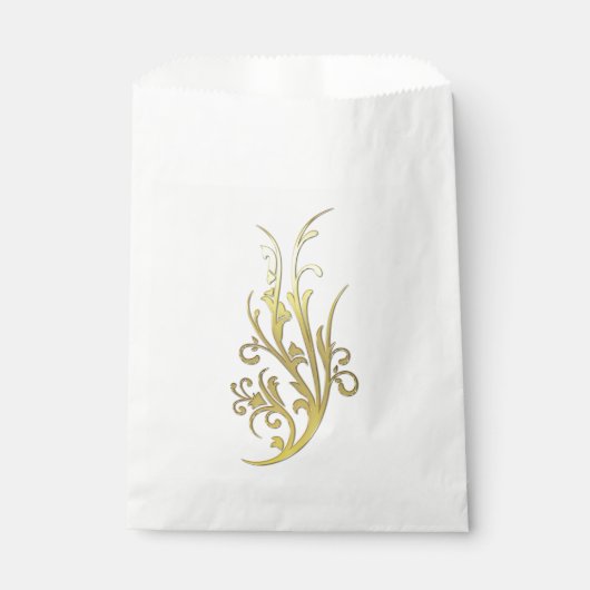 Abstrakt Luxus Imitate Gold Blume Geschenktütchen (Vorderseite)