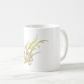 Abstrakt Luxus Imitate Gold Blume Kaffeetasse (VorderseiteRechts)