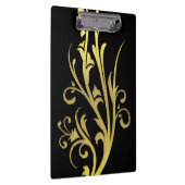 Abstrakt Luxus Imitate Gold Blume Klemmbrett (Rechts)