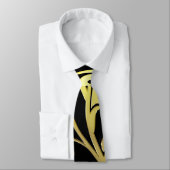 Abstrakt Luxus Imitate Gold Blume Krawatte (Gebunden)