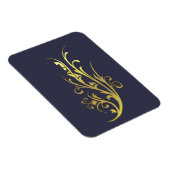 Abstrakt Luxus Imitate Gold Blume Magnet (Rechte Seite)