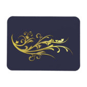 Abstrakt Luxus Imitate Gold Blume Magnet (Horizontal)