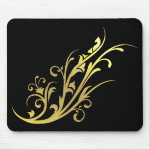 Abstrakt Luxus Imitate Gold Blume Mousepad