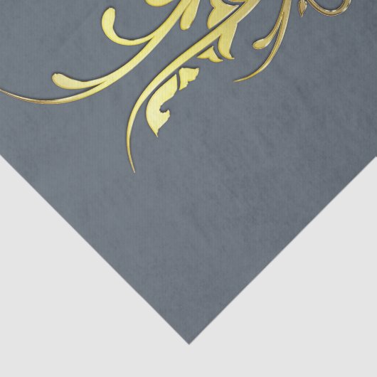 Abstrakt Luxus Imitate Gold Blume Seidenpapier (Ausschnitt)