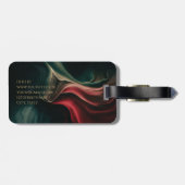 Abstrakt Luxus schwarz grün Beruflich Reisen Gepäckanhänger (Rückseite horizontal)