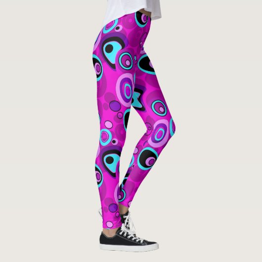 Abstrakt Magenta Leggings (Rechts)