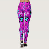 Abstrakt Magenta Leggings (Rückseite)