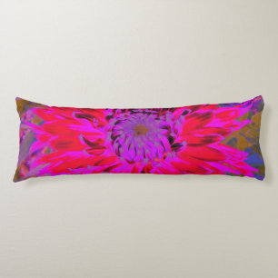 Abstrakt Magenta, Lila und Red Dahlia Blume Seitenschläferkissen