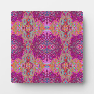 Abstrakt Magenta Pink, Blau und Rot Groovtern Must Fotoplatte