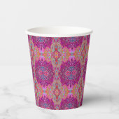 Abstrakt Magenta Pink, Blau und Rot Groovtern Must Pappbecher (Vorderseite)