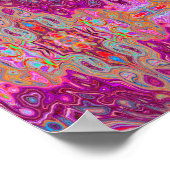 Abstrakt Magenta Pink, Blau und Rot Groovtern Must Poster (Ecke)