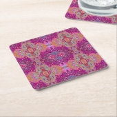 Abstrakt Magenta Pink, Blau und Rot Groovtern Must Rechteckiger Pappuntersetzer (angewinkelt)