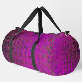 Abstrakt Magenta Retro Boomerang Waves Duffle Bag