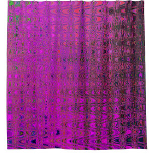 Abstrakt Magenta Retro Boomerang Waves Duschvorhang