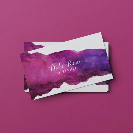 Abstrakt Magenta Wasserfarbe Visitenkarte