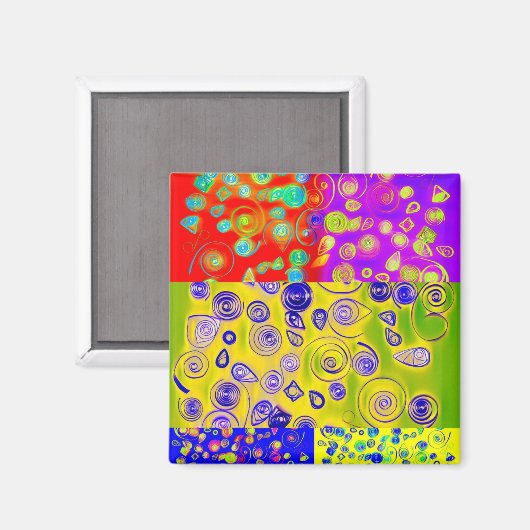 Abstrakt Magnet (Vorderseite/Rückseite)