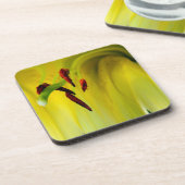 Abstrakt Makro Lily Stamen Floral Cork Untersetzer (Linke Seite)