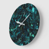 Abstrakt Mandala 3 Große Wanduhr (Winkel)