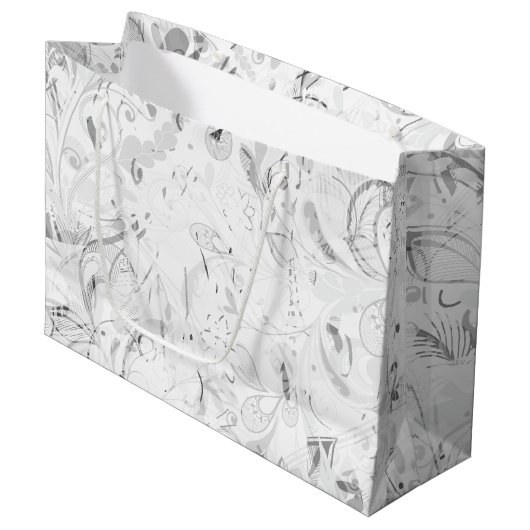 Abstrakt Mandala 4 Große Geschenktüte (Vorderseite Schrägansicht)