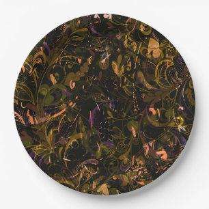 Abstrakt Mandala 5 Pappteller