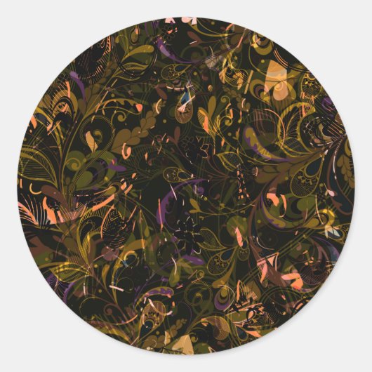 Abstrakt Mandala 5 Runder Aufkleber (Vorderseite)