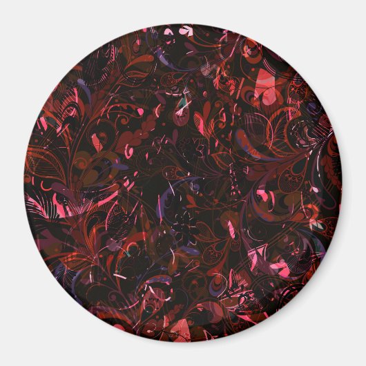 Abstrakt Mandala 6 Magnet (Vorne)