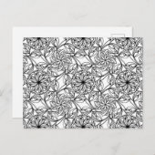 Abstrakt Mandala Adult Coloring Postcard #2 Postkarte (Vorne/Hinten)