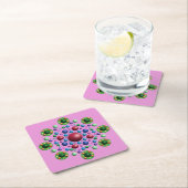 Abstrakt Mandala Blume Untersetzer (Vor Ort)