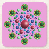 Abstrakt Mandala Blume Untersetzer (Vorderseite)