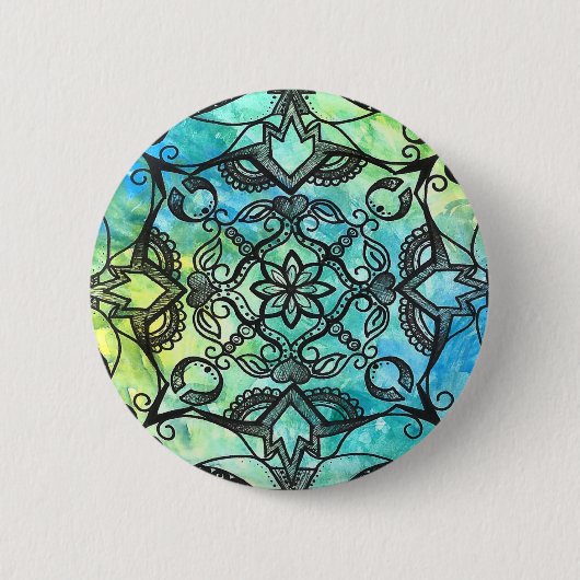 Abstrakt Mandala Button (Vorderseite)