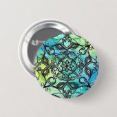 Abstrakt Mandala Button (Vorne & Hinten)