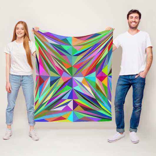 Abstrakt Mandala Fleecedecke (Beispiel)