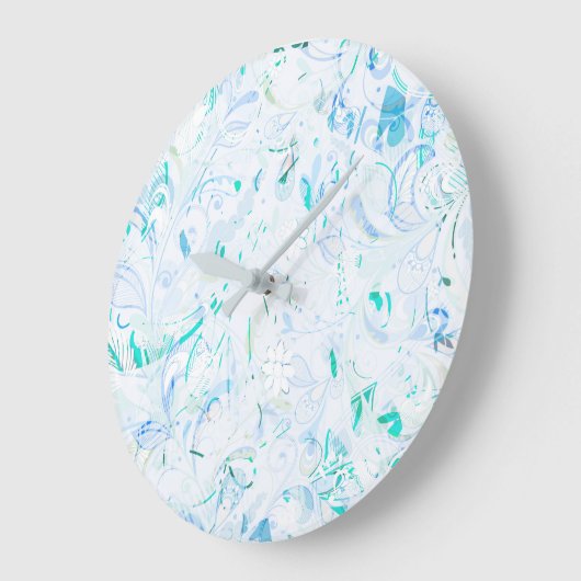 Abstrakt Mandala Große Wanduhr (Winkel)