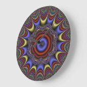 Abstrakt Mandala Große Wanduhr (Winkel)